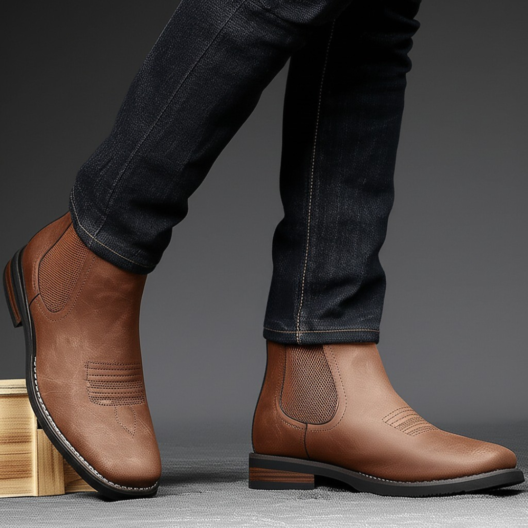 PONFERRADA - Botas clásicas de piel para hombre
