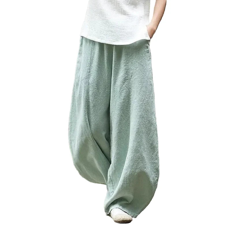 NOUR | Pantalón palazzo fluido de inspiración natural