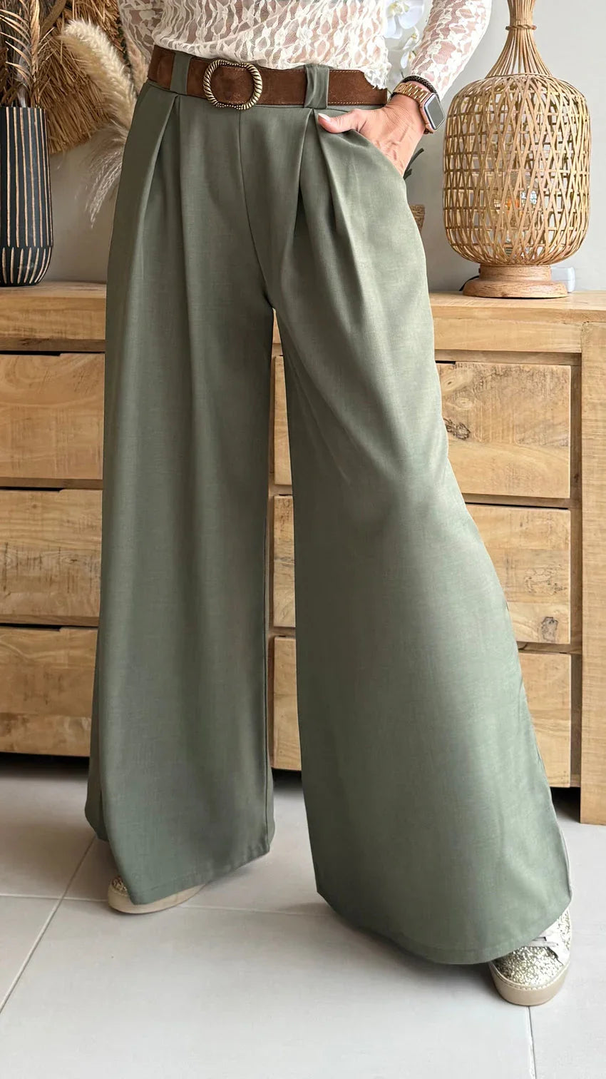 VALEN - Pantalón wide leg