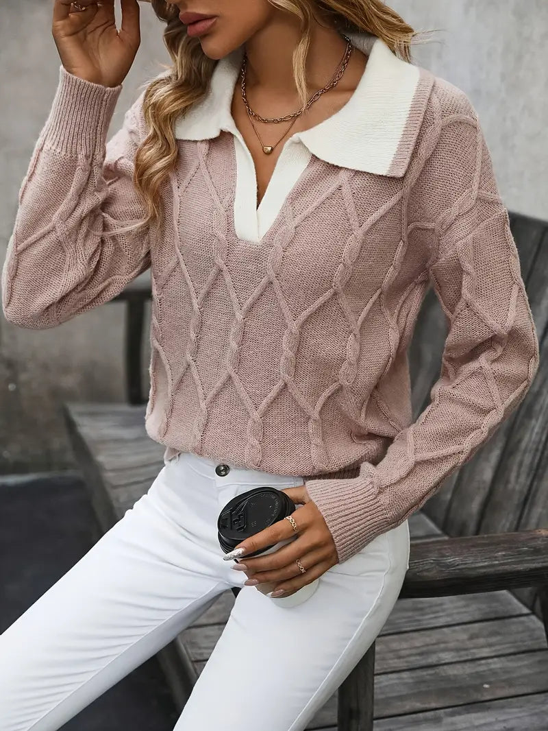 ALEIA -  Suéter Elegante Con Cuello Vuelto