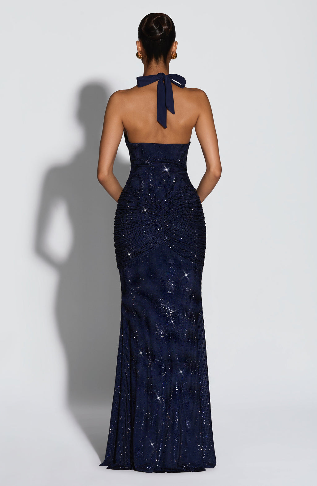 Rosetta™ | Vestido Largo Azul Marino Brillante