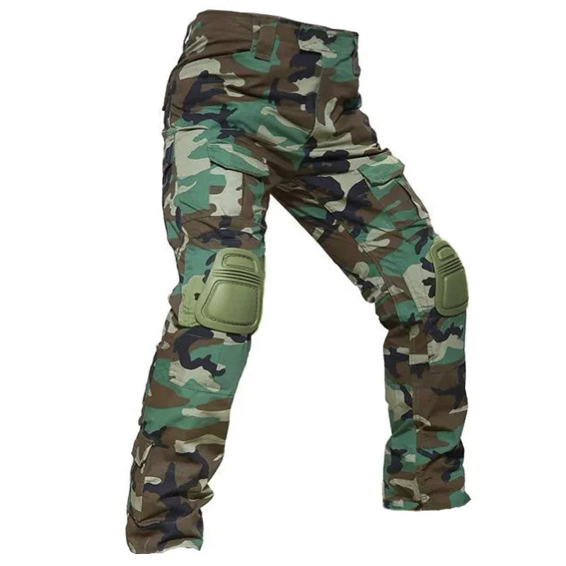 Pantalones Cargo Tácticos para Hombre con Protección para las Rodillas