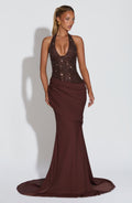 Taylor™ | Vestido Marrón Ciruela